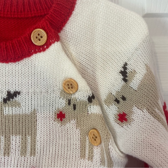 Infant Reindeer Print Christmas Sweater - Picture 2 of 5